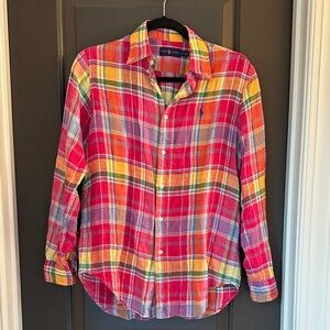 Ralph Lauren‎ Madras Linen Button-down Size S/P